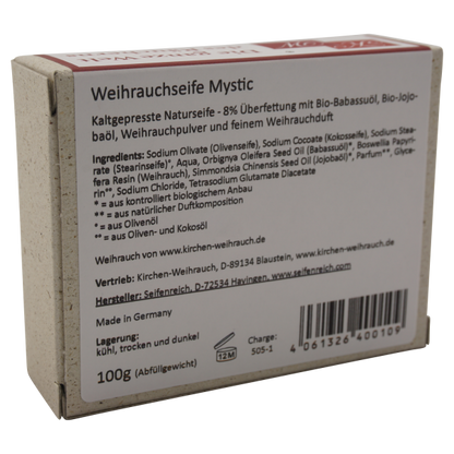 Handgemachte Weihrauchseife – mit echtem, gemahlenen, naturreinen Weihrauchharz